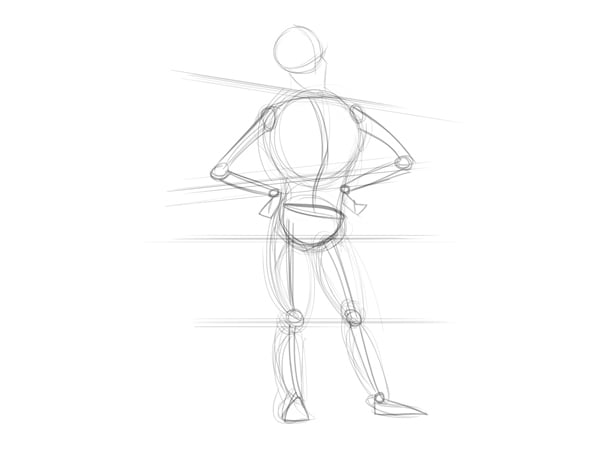 How to Draw a Cartoon Body, Easy Tutorial, 4 Steps Tutorial, by Tallinna Teataja