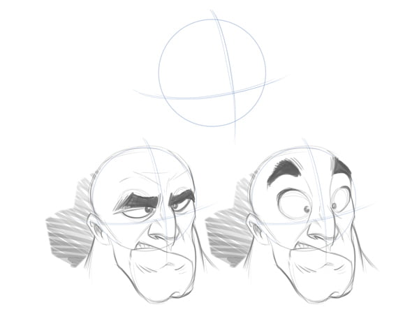 How to Draw a Cartoon Face Correctly, Easy Tutorial, 5 Steps Tutorial, by Tallinna Teataja