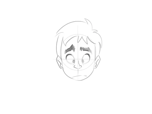 cartoon boy face drawing
