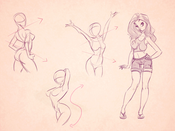 How To Draw The Female Form Easy Tutorial 6 Steps Toons Mag