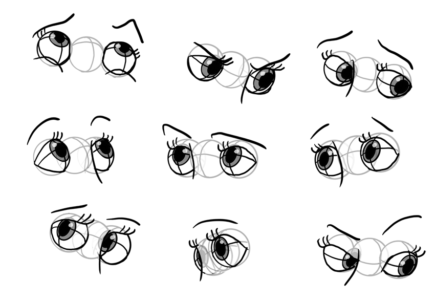 How To Draw Disney Character Eyes, Easy Tutorial, 5 Steps Toons Mag