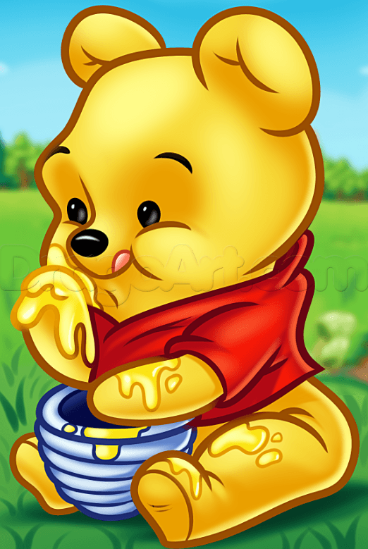 cartoon baby pooh bear