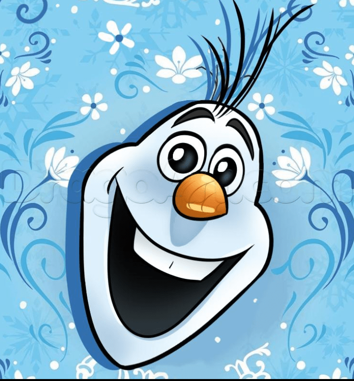 How To Draw Olaf From Frozen Movie, Easy Tutorial, 6 Steps Toons Mag