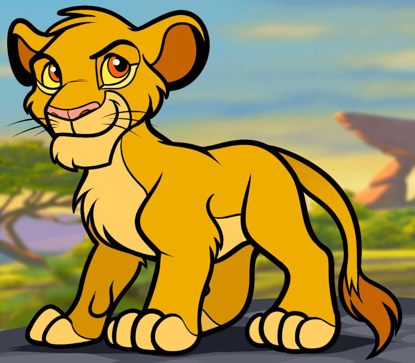 How To Draw Simba From The Lion King, Easy Tutorial, 9 Steps Toons Mag