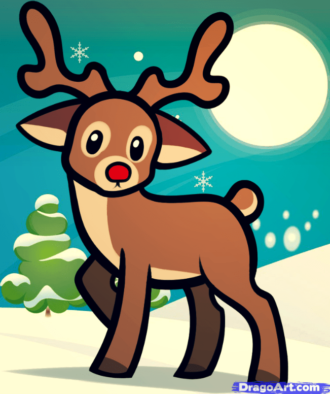 Christmas Reindeer Directed Draw FREE by Special Treat Friday | TPT