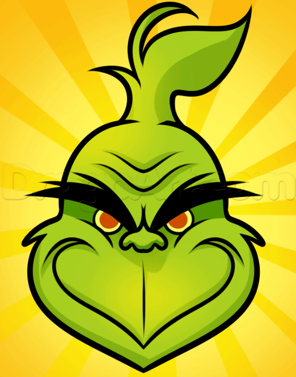 How To Draw The Grinch For Kids, Easy Tutorial, 7 Steps Toons Mag