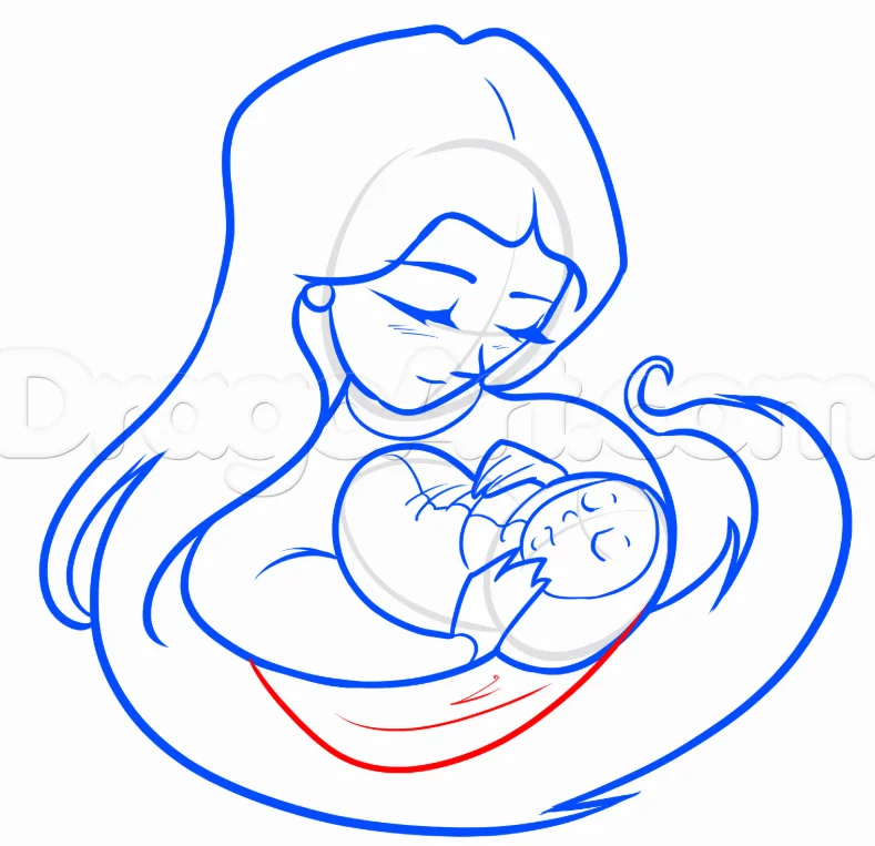 Sketch Woman Mother Holding Baby Stock Illustrations – 1,009 Sketch Woman  Mother Holding Baby Stock Illustrations, Vectors & Clipart - Dreamstime