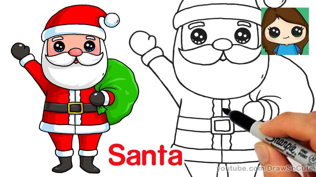How To Draw Santa Claus Easy Tutorial Toons Mag