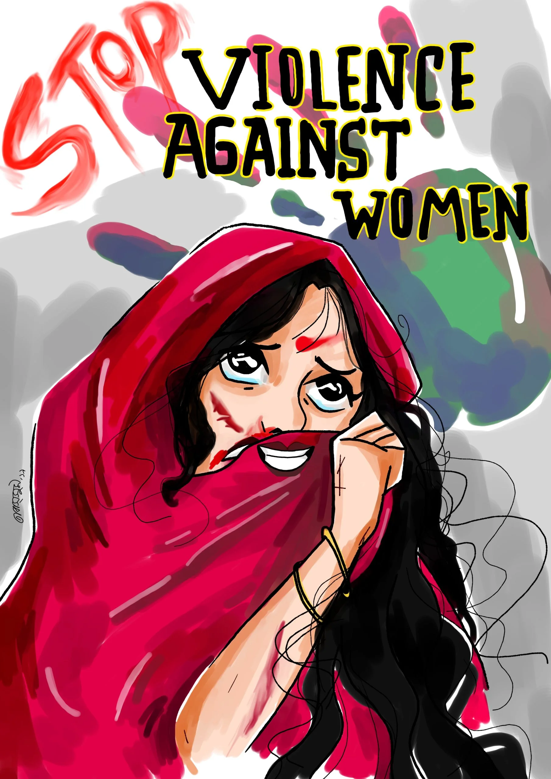 Stop Violence Against Women Stock Illustration - Illustration of women,  tears: 84198702