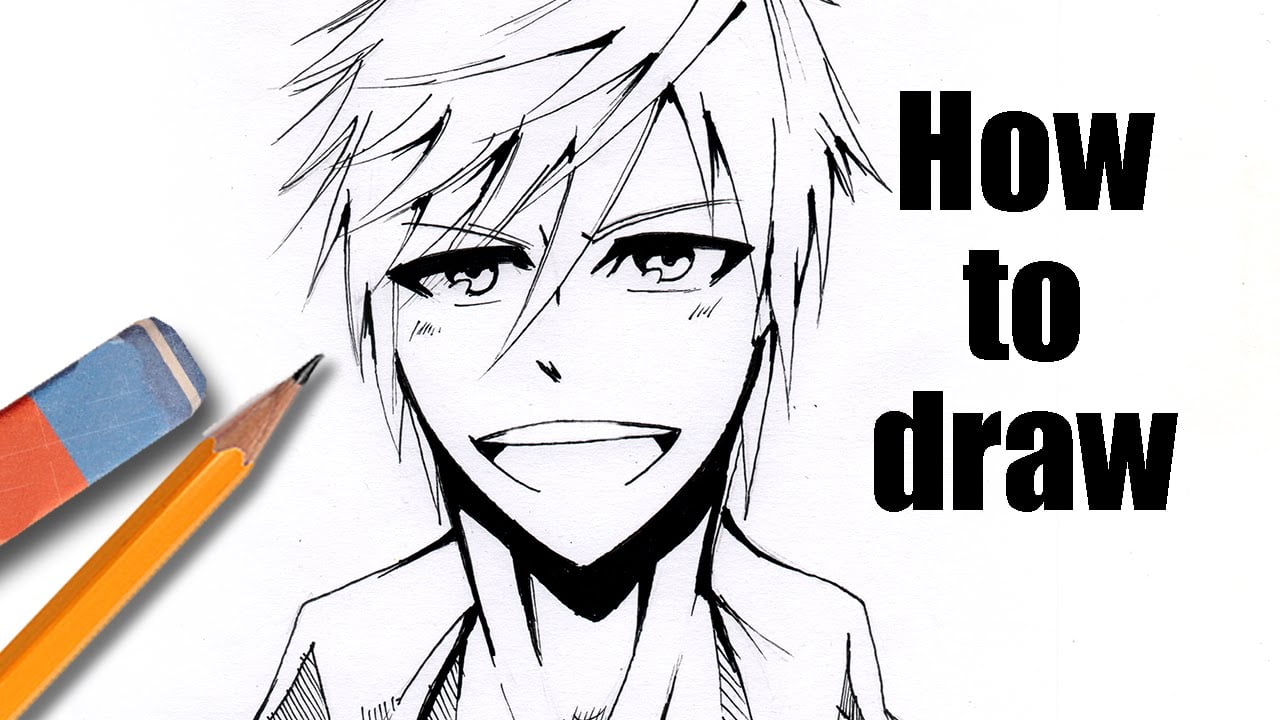 How to draw anime boy step by step, Easy anime drawing