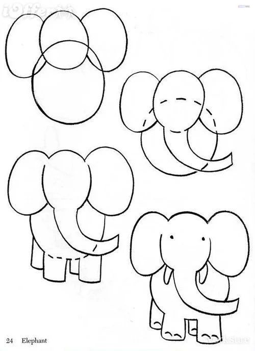 How To Draw An Easy Elephant, Step by Step, Drawing Guide, by Dawn -  DragoArt