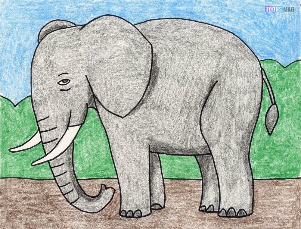 Little elephant | Elephant drawing, Elephant illustration, Elephant art