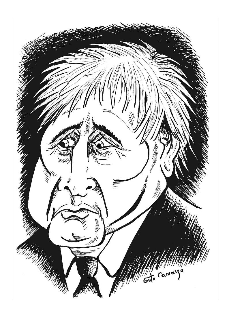 Boris Johnson In Black And White - Toons Mag