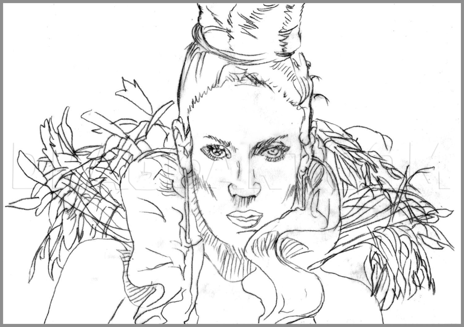 How To Draw Jennifer Lopez Easy Tutorial