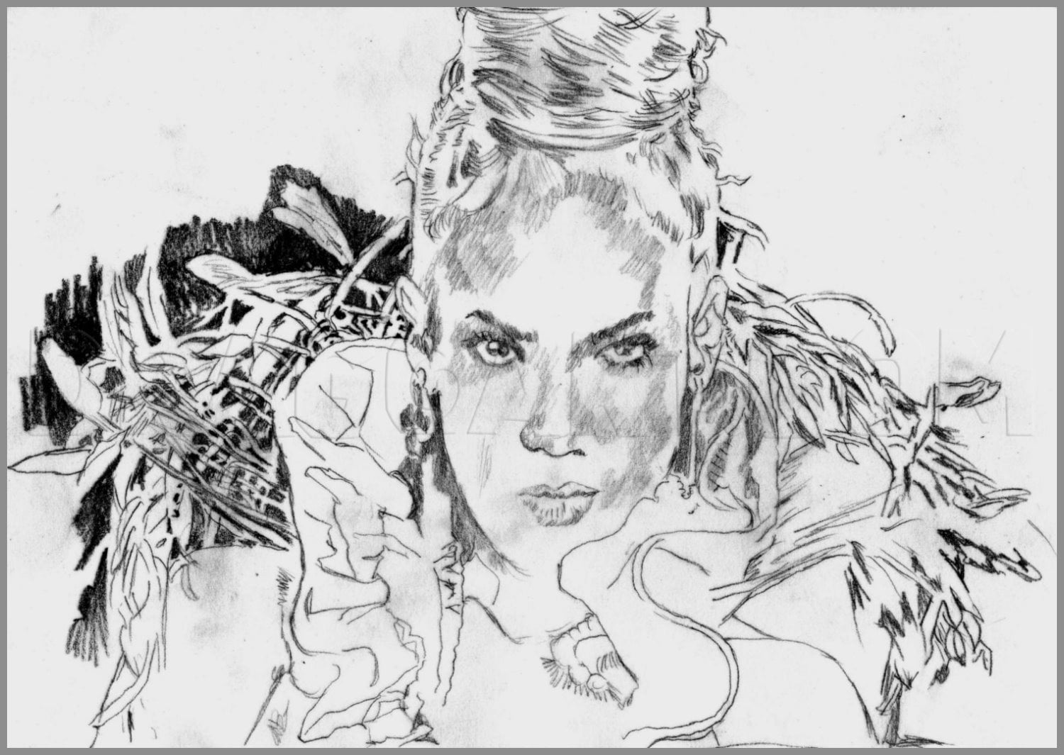 How To Draw Jennifer Lopez Easy Tutorial