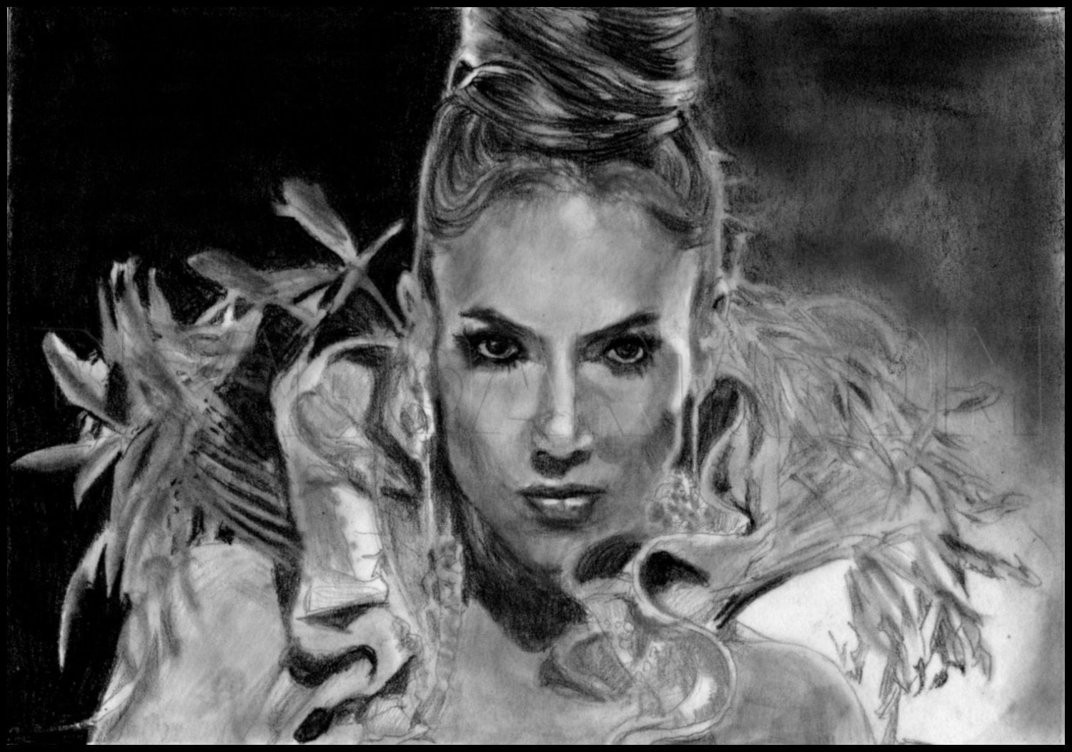 How To Draw Jennifer Lopez Easy Tutorial