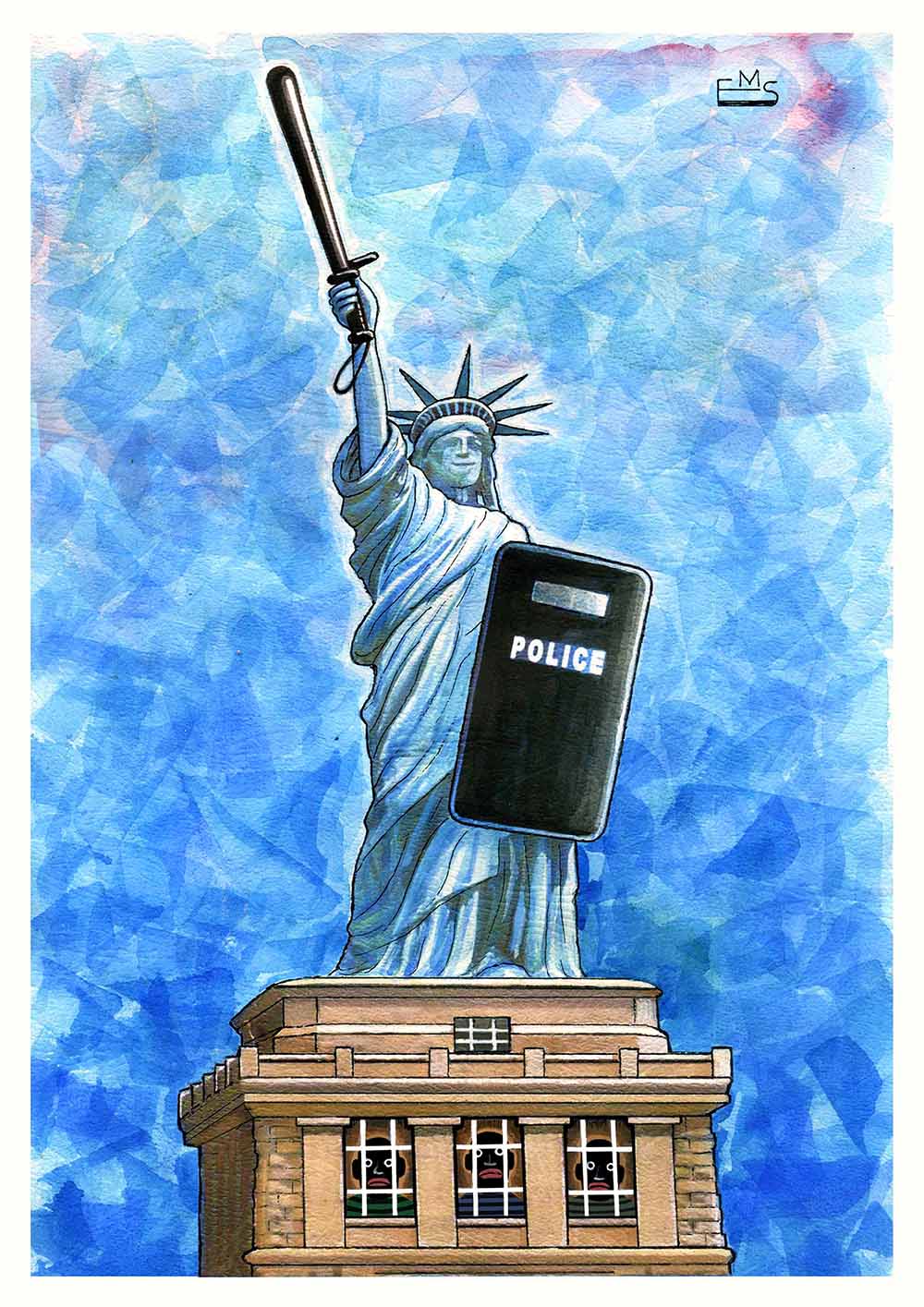 Liberty Statue Toons Mag 