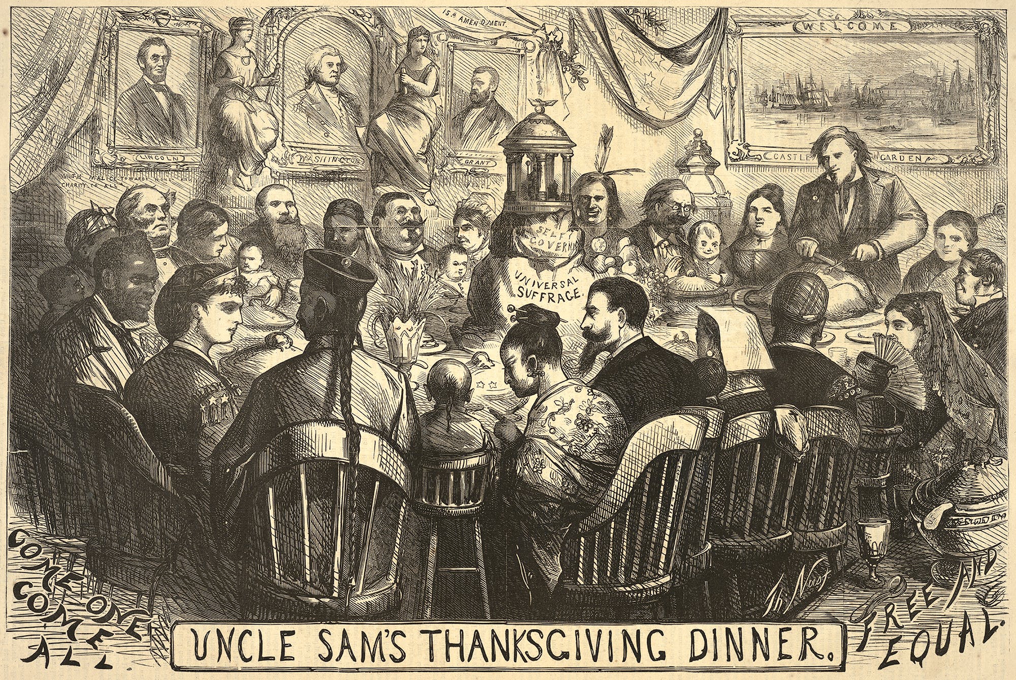 Uncle Sam's Thanksgiving Dinner - Toons Mag