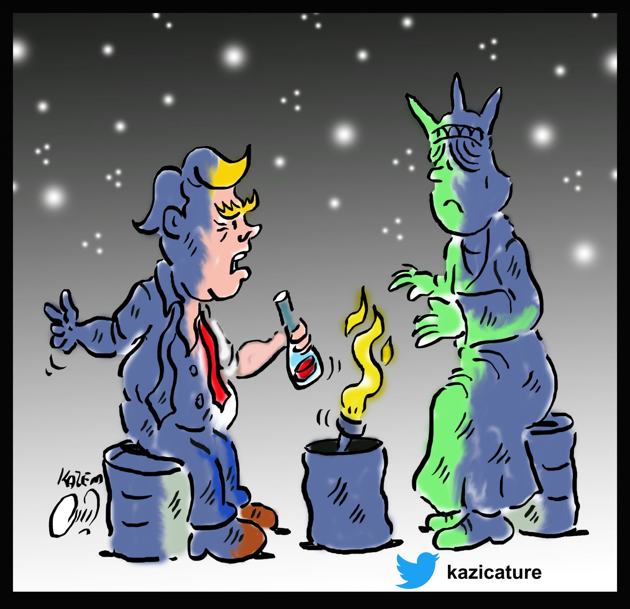 Statue Of Liberty V Trump - Toons Mag