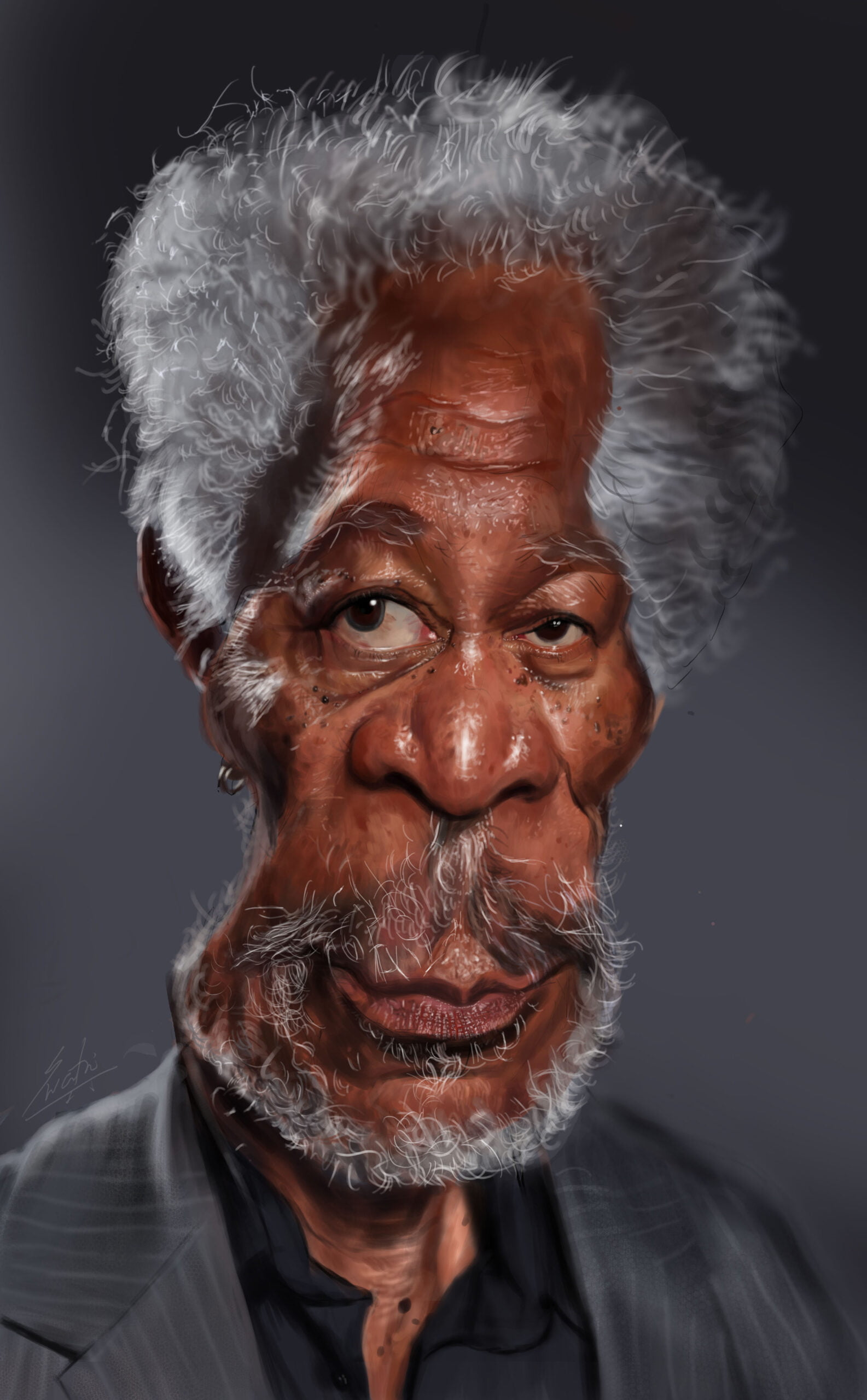 Felizardo Cartoon Caricatura De Morgan Freeman - vrogue.co