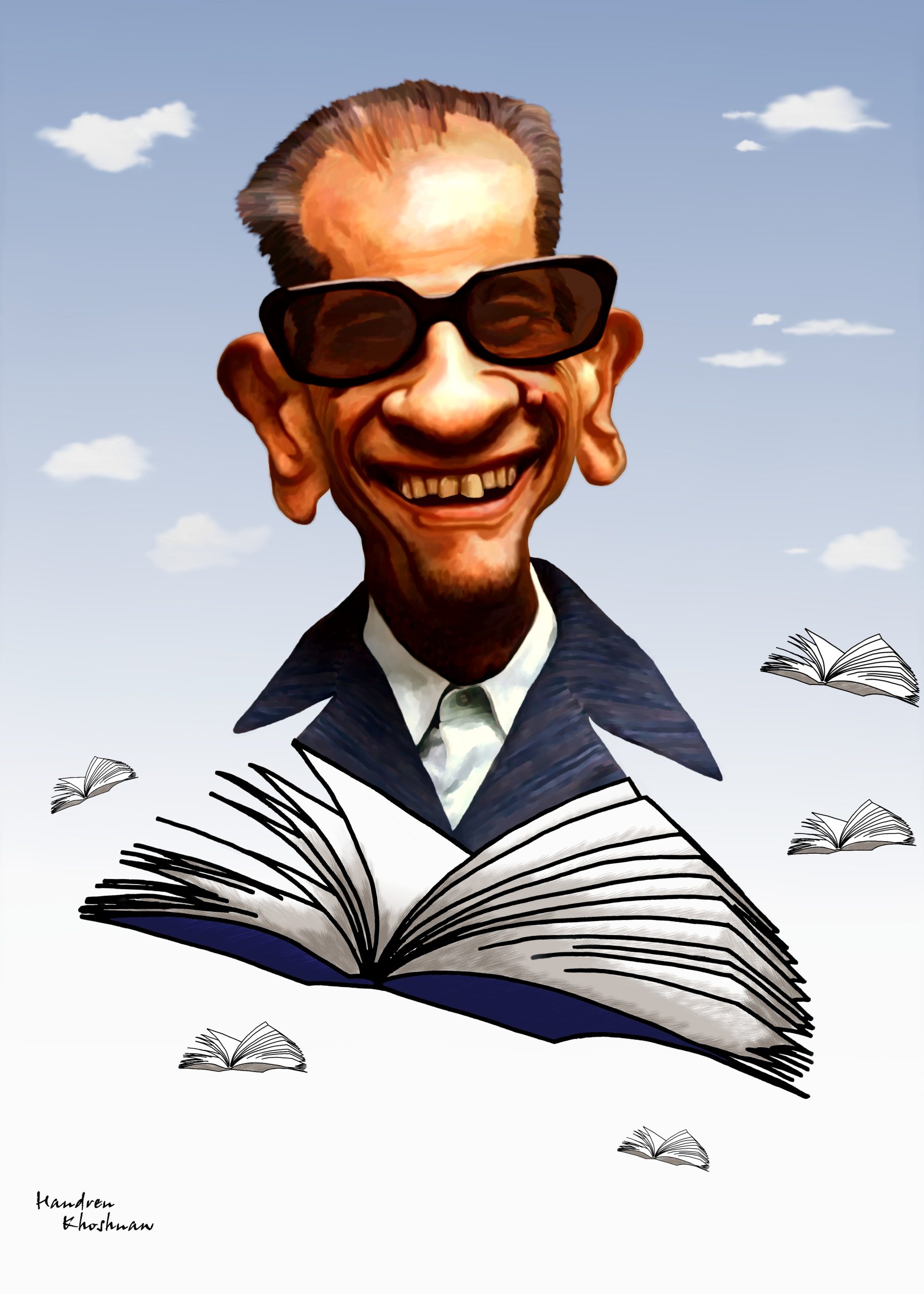 Caricature Of Naguib Mahfouz - Toons Mag