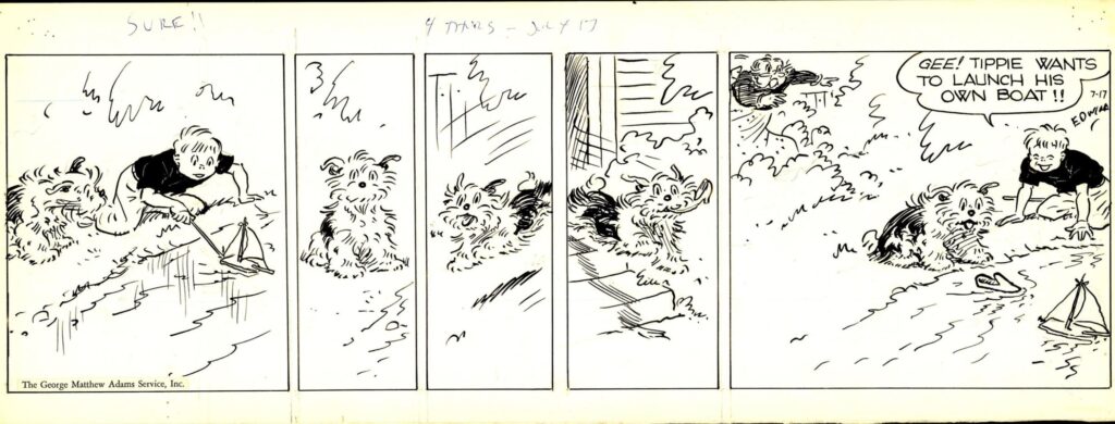 Cap Stubbs and Tippie Original Ink Daily shops Comic Strip Art Signed and Drawn by Edwina Dumm 1946 225